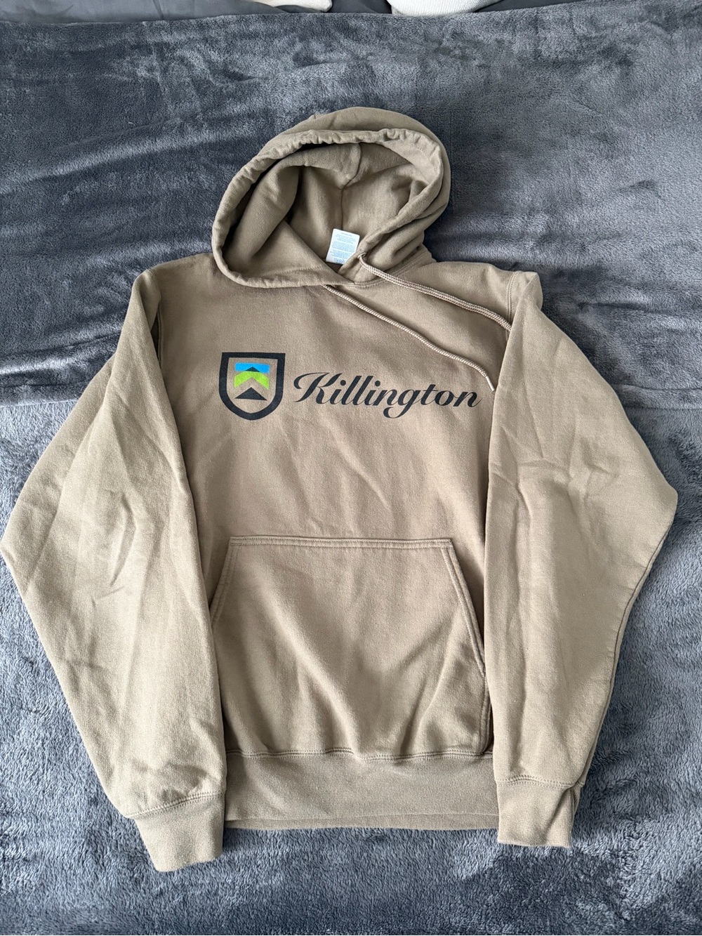 Port and Company Taupe Killington Logo Hooded Sweatshirt